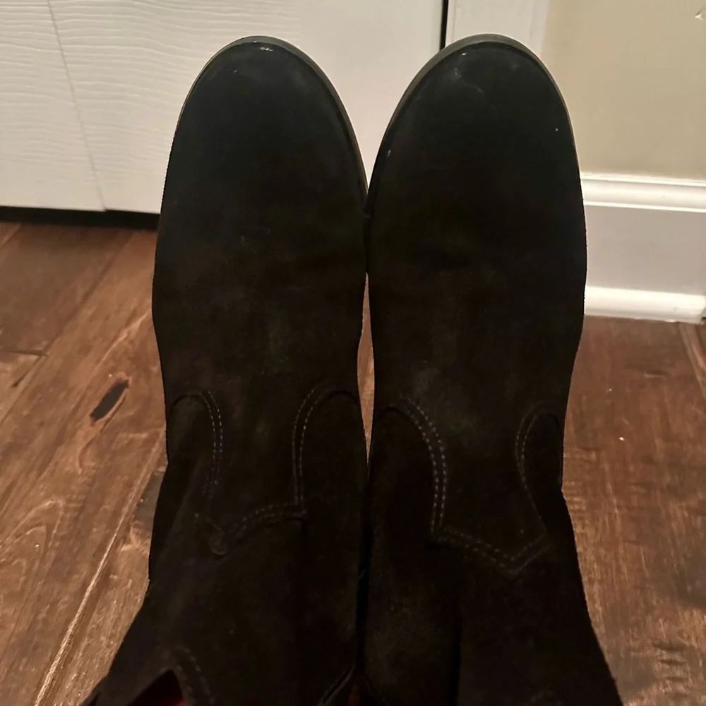 Frye Black Suede Booties women’s size 9